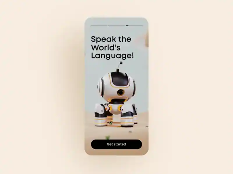 AI 助手移动应用界面提示词的网页设计预览
